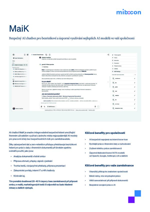 Maik MAIK Maik AI chatbot a asistent MIbcon