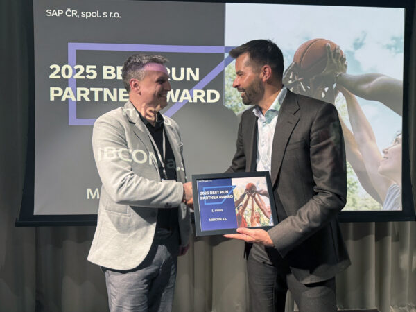 Mibcon převzal cenu Best Run Partner Award pro nejlepšího partnera SAP v&nbsp;Česku za rok 2025